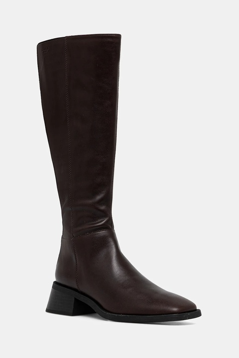 Vagabond Shoemakers kozaki skórzane BLANCA damskie kolor brązowy na płaskim obcasie 5417-801-35 - zdjęcie produktu nr 1