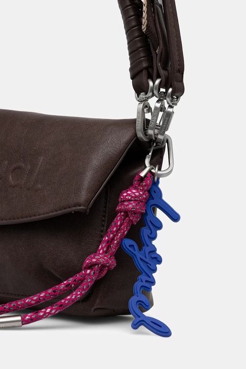 Desigual torebka HALF LOGO TROKEL kolor brązowy 25WAXP70 - zdjęcie produktu nr 2