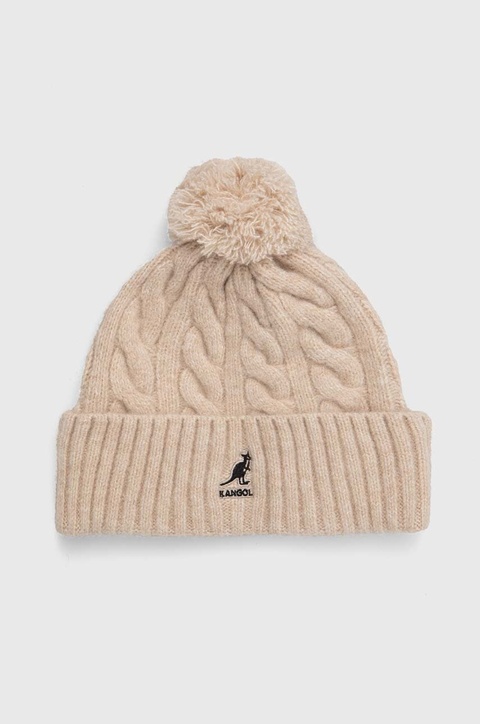Kangol czapka z domieszką wełny kolor beżowy - zdjęcie produktu nr 2