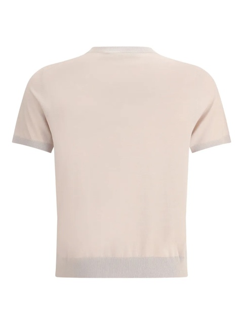 Loro Piana ribbed-neck T-shirt - White - zdjęcie produktu nr 1