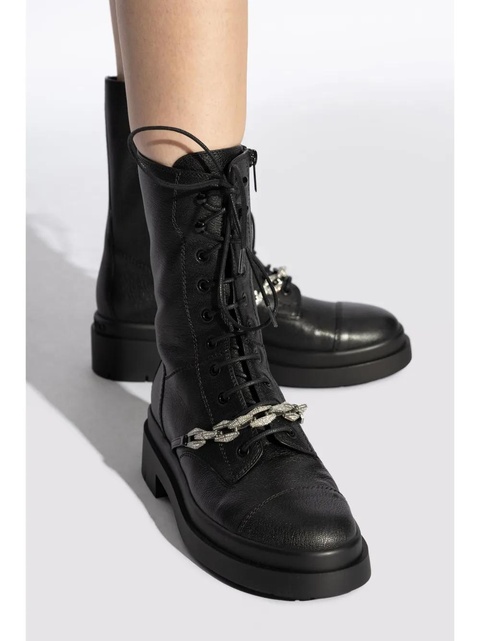 Jimmy Choo Nari crystal-embellished combat boots - Black - zdjęcie produktu nr 1