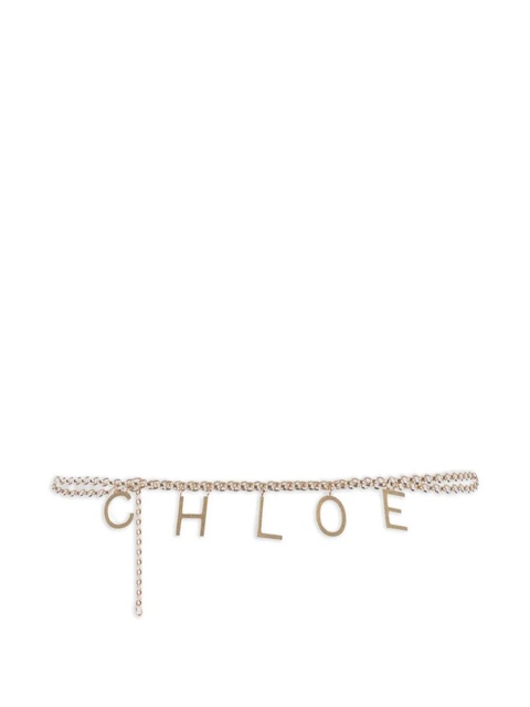 Chloé lettered chain belt - Gold - zdjęcie produktu nr 1