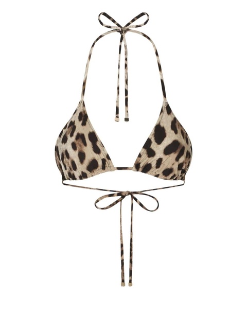 Dolce & Gabbana leopard-print triangle-cup bikini top - Neutrals - zdjęcie produktu nr 2