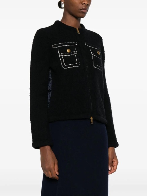 Moncler panelled quilted cardigan - Blue - zdjęcie produktu nr 2