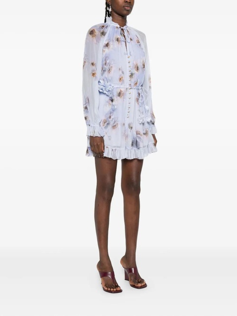 ZIMMERMANN floral ruffled playsuit - Purple - zdjęcie produktu nr 2