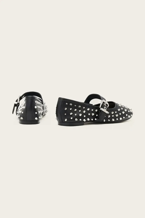 AllSaints baleriny skórzane HOLLY STUD SHOE kolor czarny W040FD - zdjęcie produktu nr 2