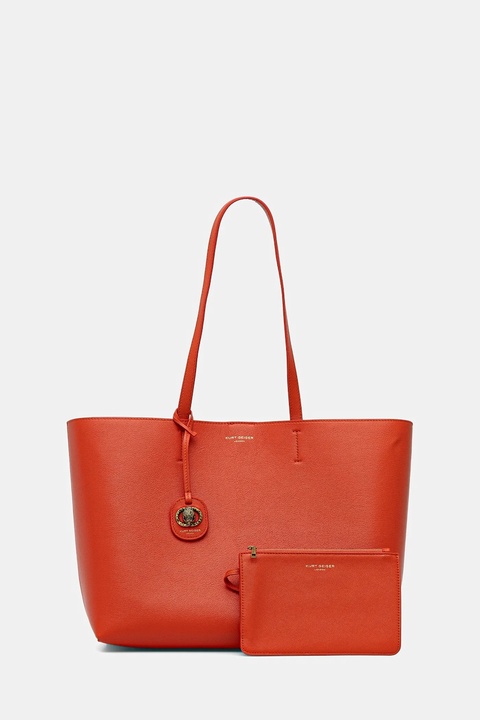 Kurt Geiger London torebka skórzana kolor pomarańczowy 3601491109 - zdjęcie produktu nr 1
