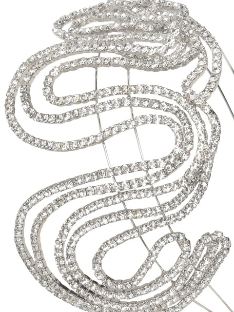 Jennifer Behr rhodium-plated crystal claudette headpiece - Silver - zdjęcie produktu nr 2