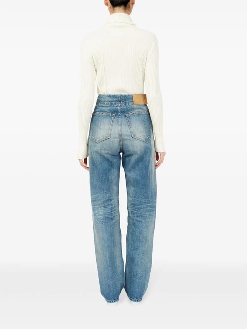 MM6 Maison Margiela distressed straight jeans - Blue - zdjęcie produktu nr 2