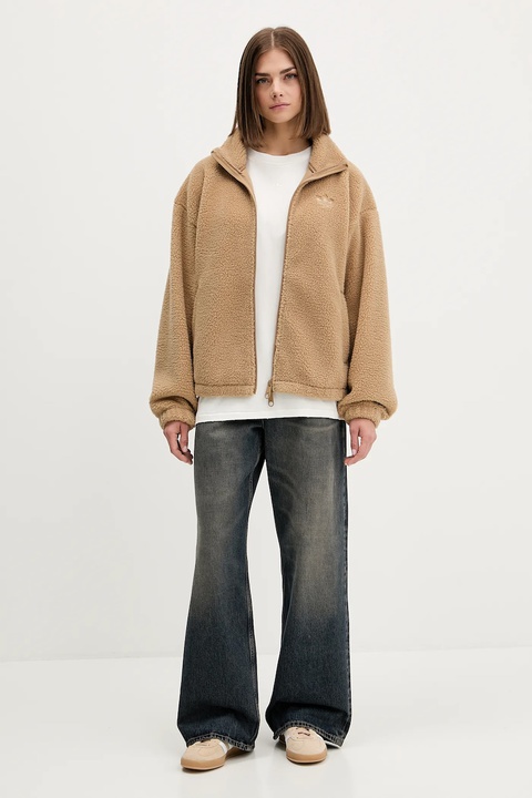 adidas Originals bluza Essentials damska kolor beżowy gładka JW2783 - zdjęcie produktu nr 2