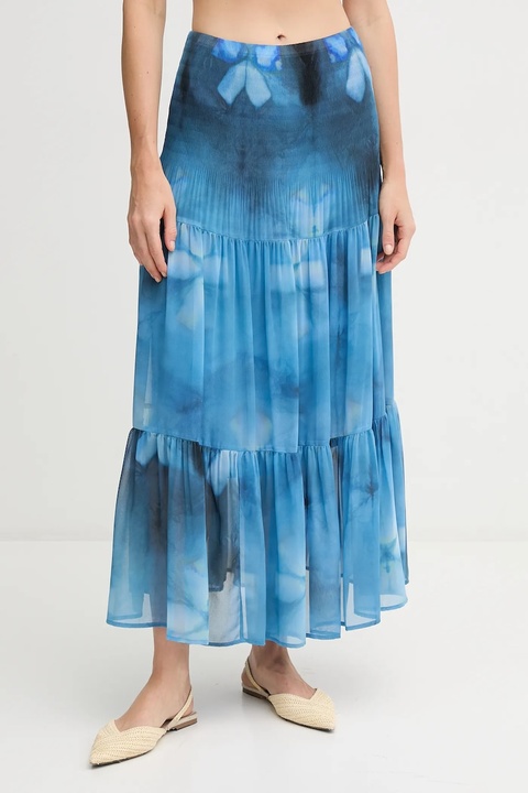 Sandro Ferrone spódnica kolor niebieski maxi rozkloszowana S32XBEMUZIO - zdjęcie produktu nr 1