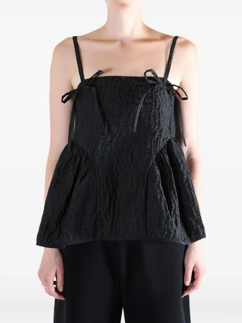 Cecilie Bahnsen tie-detailing top - Black - zdjęcie produktu nr 1