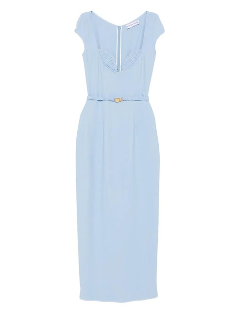 Rowen Rose belted cap-sleeve maxi dress - Blue - zdjęcie produktu nr 1