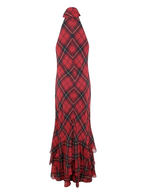 Lauren Ralph Lauren ruffled plaid dress - Red - zdjęcie produktu nr 2