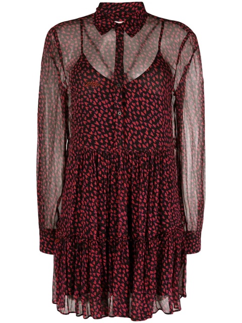 Zadig&Voltaire Razyele Crush-pattern crepe minidress - Black - zdjęcie produktu nr 1