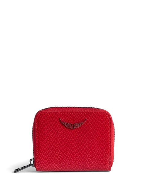 Zadig&Voltaire mini ZV crocodile-effect wallet - Red - zdjęcie produktu nr 1