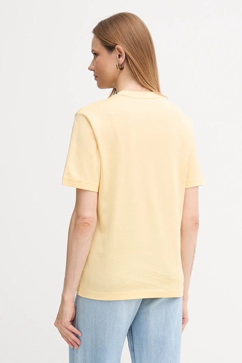 Lacoste t-shirt bawełniany damski kolor żółty TF7215 - zdjęcie produktu nr 2