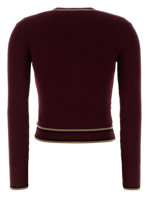 Alessandra Rich ribbed-knit cardigan - Red - zdjęcie produktu nr 2