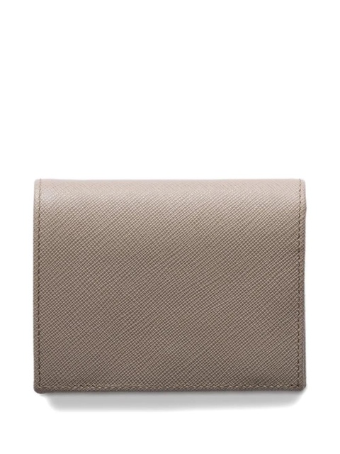 Prada small metal-lettering leather wallet - Grey - zdjęcie produktu nr 2