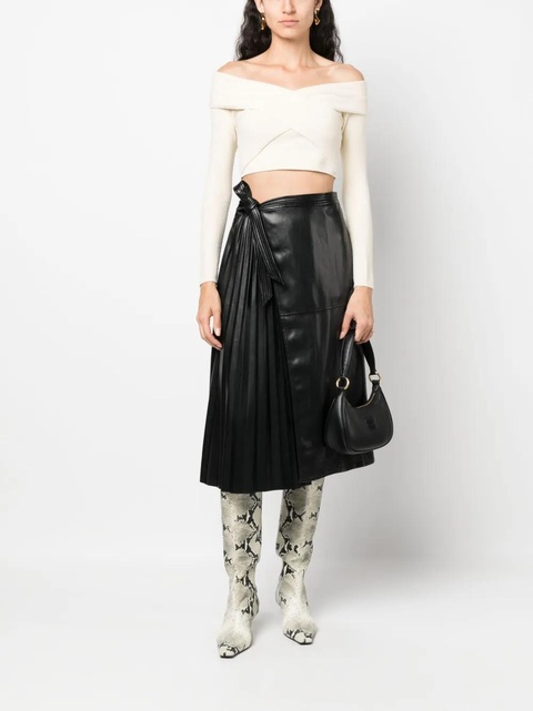 Simkhai pleat-detail high-waist skirt - Black - zdjęcie produktu nr 2