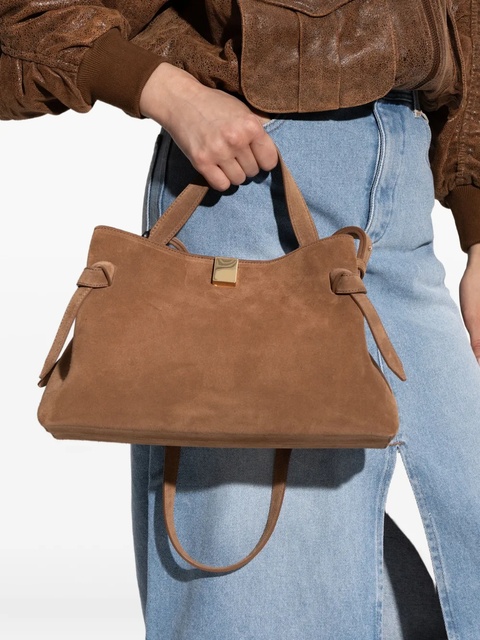 Yuzefi knotted leather tote bag - Brown - zdjęcie produktu nr 1