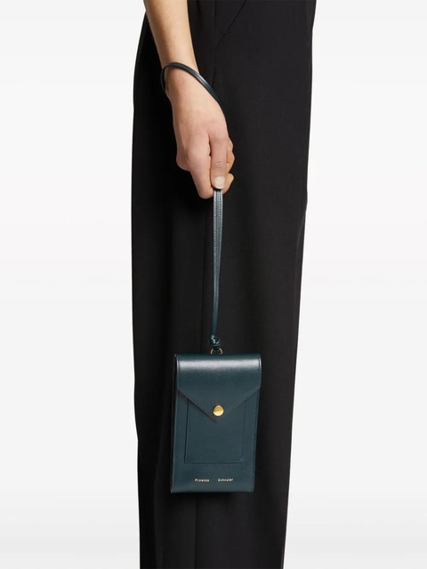 Proenza Schouler logo-stamp leather phone case - Blue - zdjęcie produktu nr 2