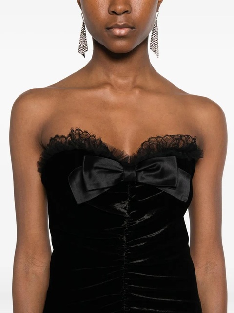 Alessandra Rich lace-detailing maxi dress - Black - zdjęcie produktu nr 2