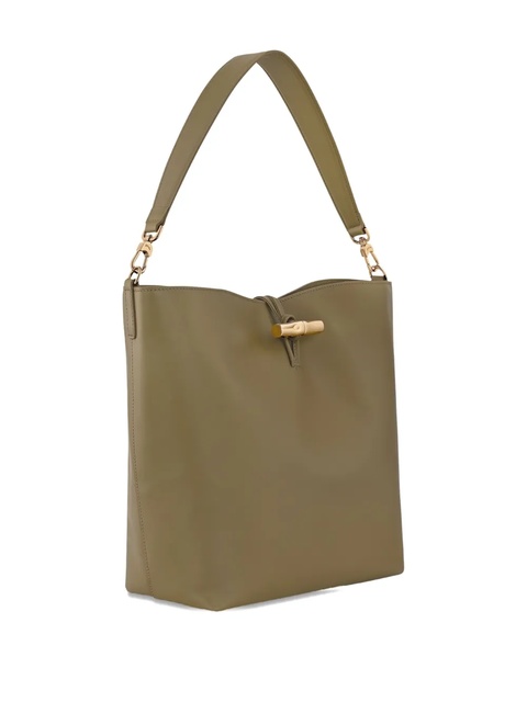 Longchamp Bamboo clasp leather shoulder bag - Green - zdjęcie produktu nr 2