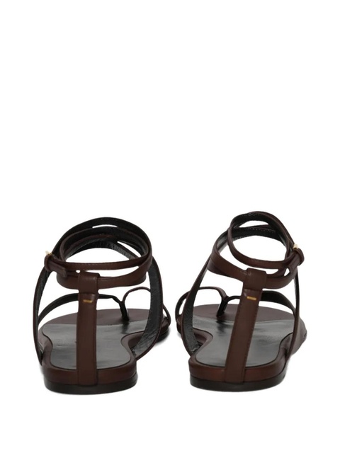 KHAITE Aimee ankle-wrap leather sandals - Brown - zdjęcie produktu nr 2