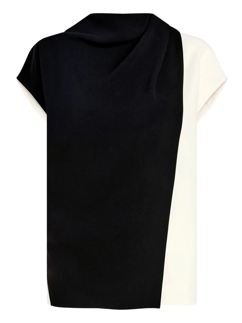 Proenza Schouler Elsa drape-detail blouse - Black - zdjęcie produktu nr 1
