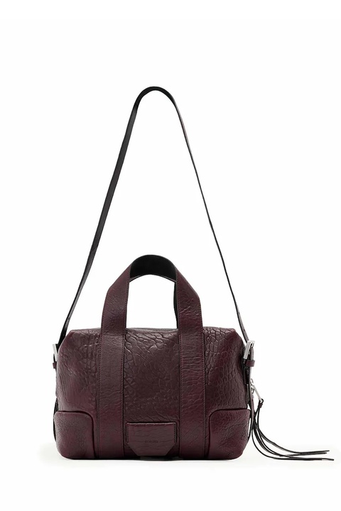 AllSaints torebka skórzana kolor brązowy W509XD - zdjęcie produktu nr 1