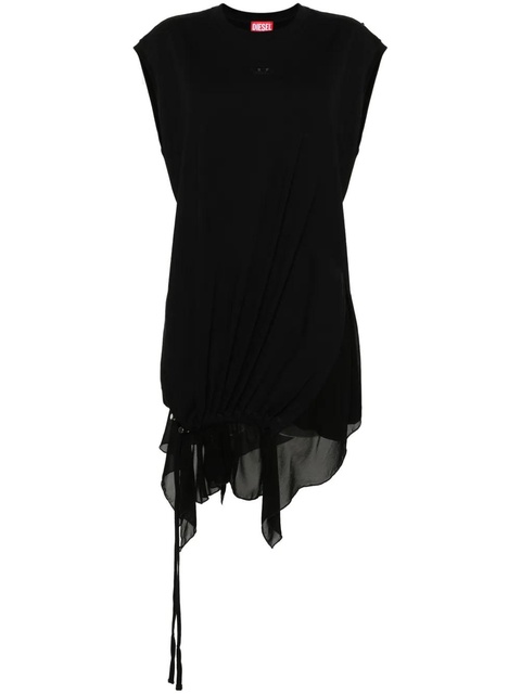 Diesel asymmetric cotton T-shirt dress - Black - zdjęcie produktu nr 1
