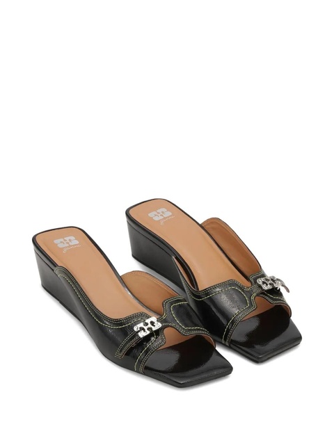 GANNI leather mules - Black - zdjęcie produktu nr 2