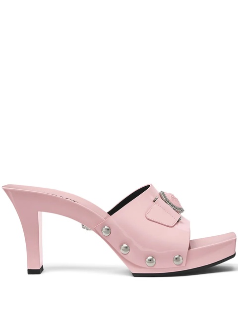 Versace 60mm Medusa-buckle patent-leather clogs - Pink - zdjęcie produktu nr 1