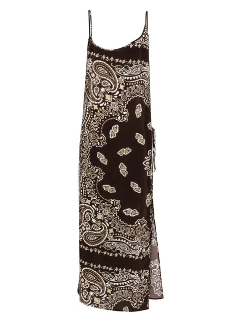 The Attico bandana-print midi dress - Brown - zdjęcie produktu nr 1