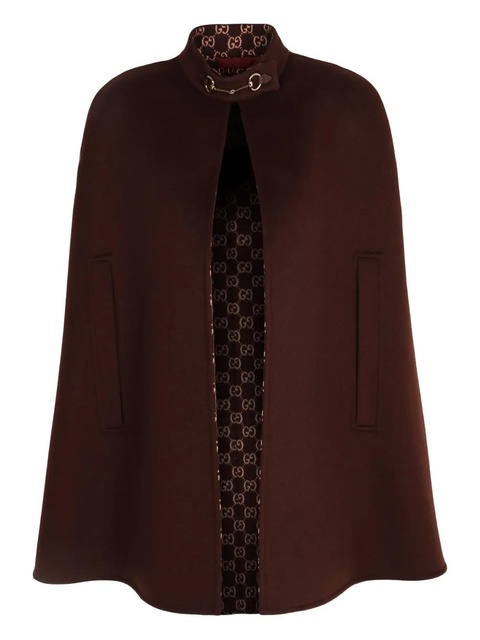 Gucci Horsebit wool-blend cape - Brown - zdjęcie produktu nr 1
