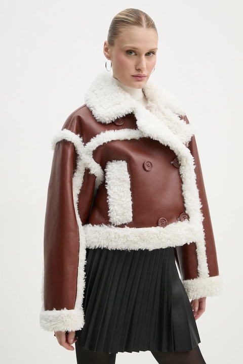 Stand Studio kurtka Kristy Jacket damska kolor brązowy przejściowa 61090-9010 - zdjęcie produktu nr 1