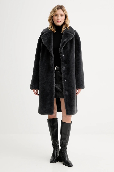 Stand Studio płaszcz Camille Cocoon Coat damski kolor szary przejściowy oversize 61137-9070 - zdjęcie produktu nr 1