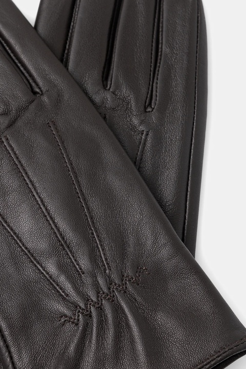Answear.LAB rękawiczki skórzane damskie kolor brązowy - zdjęcie produktu nr 2