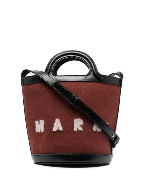 Marni Tasche logo-print bucket bag - Brown - zdjęcie produktu nr 1