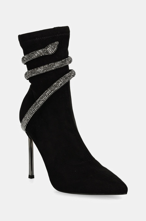 GOE botki damskie kolor czarny na szpilce lekko ocieplone OO2N4219 BLACK - zdjęcie produktu nr 1