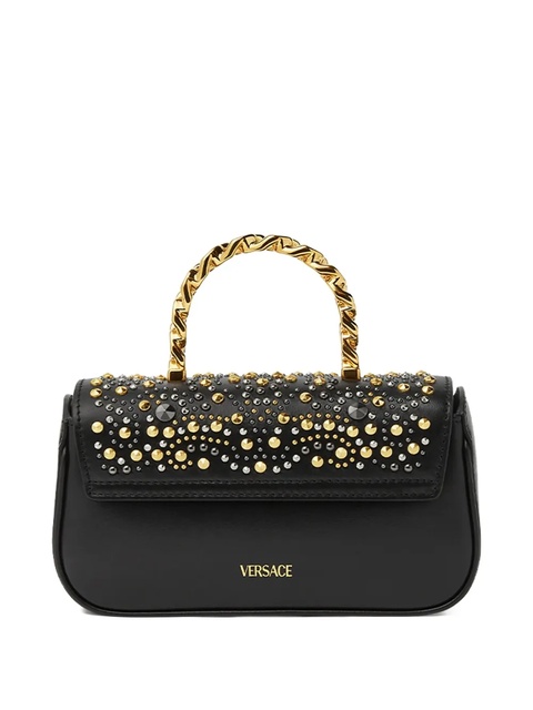 Versace mini La Medusa crystal-embellished tote bag - Black - zdjęcie produktu nr 2
