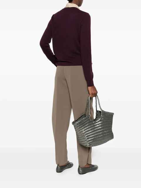 DRAGON DIFFUSION Nantucket leather tote bag - Silver - zdjęcie produktu nr 2