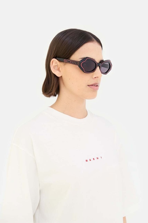 Marni okulary przeciwsłoneczne Unlahand kolor czarny EYMRN00064 001 N9L - zdjęcie produktu nr 1