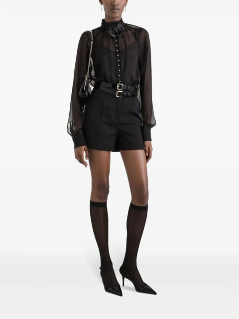 Dolce & Gabbana floral-appliqué shirt - Black - zdjęcie produktu nr 2
