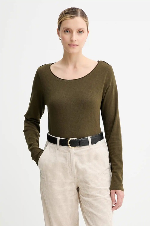 Marc O'Polo longsleeve bawełniany kolor zielony 5000007381 - zdjęcie produktu nr 1