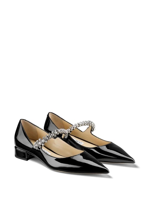 Jimmy Choo Bing leather ballerina shoes - Black - zdjęcie produktu nr 1