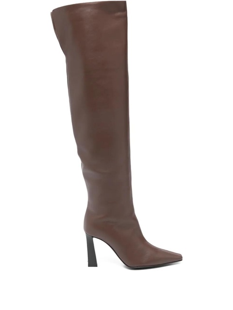 Giuseppe Zanotti leather over-the-knee boots - Brown - zdjęcie produktu nr 1