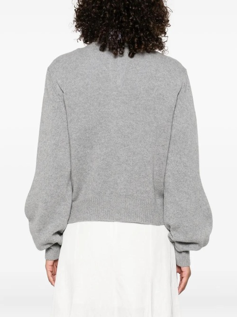 Marni button-fastening logo-patch cardigan - Grey - zdjęcie produktu nr 2