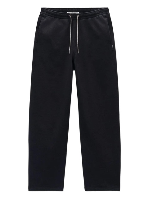 Alexander Wang rhinestone-drawcord cotton track pants - Black - zdjęcie produktu nr 1
